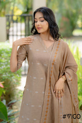 CLASSIC COMFORT BROWN KURTA SET