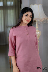 CHARM PURE PINK COTTON CO-ORD SET