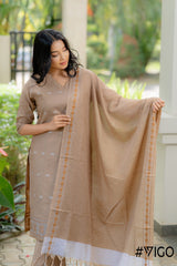 CLASSIC COMFORT BROWN KURTA SET