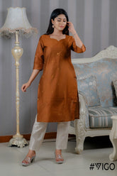 VIGO EVERYDAY ELEGANCE DUSTY BROWN KURTA