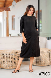Luxe Linen Blackout Dress