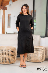 Luxe Linen Blackout Dress