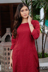 PRETTYGARDEN STRIPED LONG DRESS