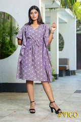 LAVENDER IKAT FROCK