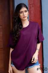 TYRIAN PURPLE OVERSIZED T SHIRT