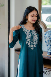 ROMAN CHIKANKARI KURTA