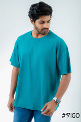 LIGHTSEAGREEN OVERSIZED T SHIRT