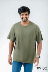 OLIVE GREEN OVERSIZED T SHIRT