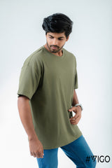 OLIVE GREEN OVERSIZED T SHIRT