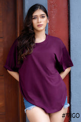 TYRIAN PURPLE OVERSIZED T SHIRT