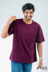TYRIAN PURPLE OVERSIZED T SHIRT