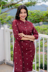 ROYAL GARDEN MAROON & INDIGO KURTI