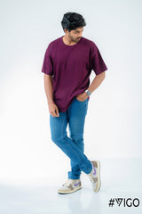 TYRIAN PURPLE OVERSIZED T SHIRT