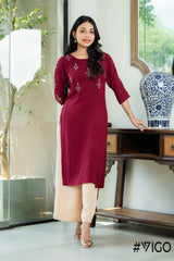 MAROON BREEZY CHIC EMBROIDERY