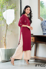 MAROON BREEZY CHIC EMBROIDERY