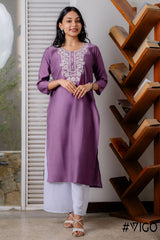 ROMAN CHIKANKARI KURTA