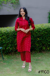 MAGENTA CHARM PURE COTTON CO-ORD SET