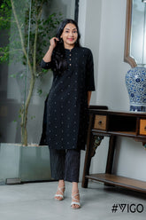 BLACK CHARM PURE COTTON CO-ORD SET