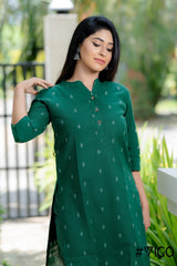 CHARM PURE DARK GREEN COTTON CO-ORD SET
