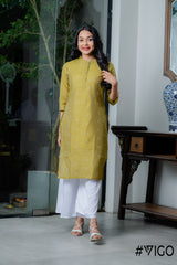 COTTON BLEND GREEN KURTA