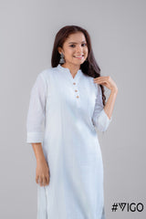 WHISPERS OF WHITE COTTON KURTI