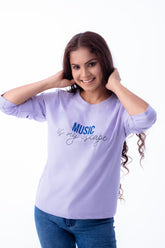 LAVENDER LONG SLEEVE COTTON TEES