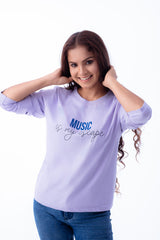LAVENDER LONG SLEEVE COTTON TEES
