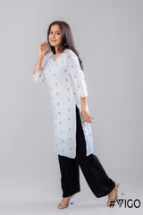CRISP WHITE CHARM COTTON KURTI