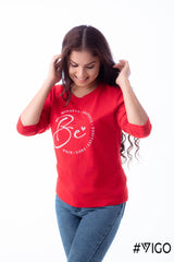 RED LONG SLEEVE COTTON TEES