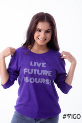 VIOLET LONG SLEEVE COTTON TEES
