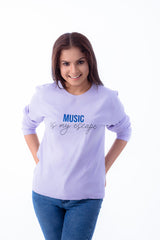 LAVENDER LONG SLEEVE COTTON TEES