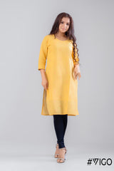 YELLOW BEAUTY PURE COTTON KURTI