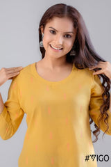 YELLOW BEAUTY PURE COTTON KURTI