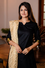 BLACK AURA ETHNIC KURTA SET