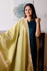 DEEP TEAL GREEN AURA ETHNIC KURTA SET