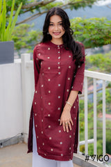 ROYAL GARDEN MAROON & INDIGO KURTI