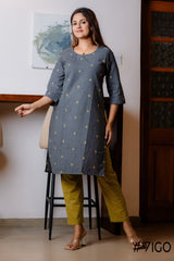 CHARM GREY COTTON CO-ORD SET