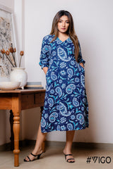 LUNA INDIGO FLAIR FROCK
