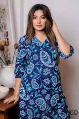 LUNA INDIGO FLAIR FROCK