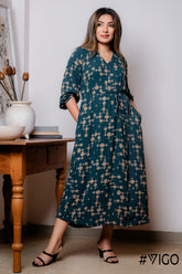 BOHO CHIC DRAWSTRING LONG DRES