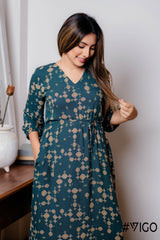 BOHO CHIC DRAWSTRING LONG DRES