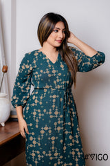 BOHO CHIC DRAWSTRING LONG DRES