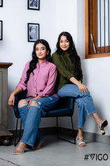 LONG SLEEVE PINK SHIRT