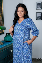 LUNA INDIGO BLUE FROCK