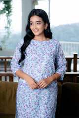 COTTON HAKOBA LIGHT BLUE KURTI