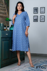 LUNA INDIGO BLUE FROCK