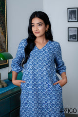 LUNA INDIGO BLUE FROCK