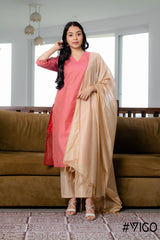 VIGO EVERYDAY ELEGANCE PINK KURTA SET