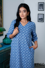 LUNA INDIGO BLUE FROCK
