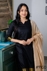 BLACK AURA ETHNIC KURTA SET